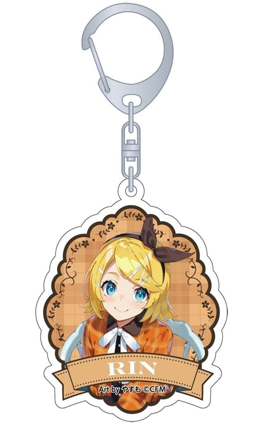 Kagamine Rin Hologram Acrylic Keychain - VOCALOID / Hatsune Miku Series (Movic, Approx. 6.5 x 5 cm, Pre-owned)