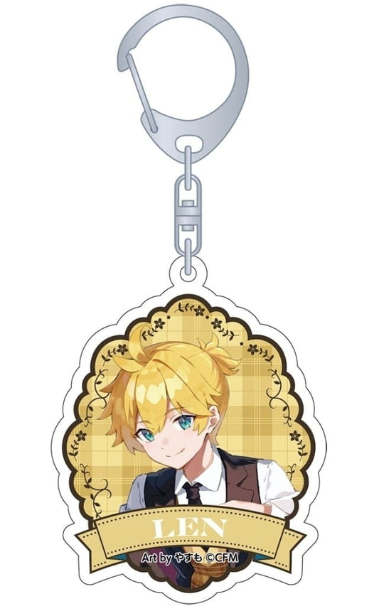 Kagamine Len Hologram Acrylic Keychain - VOCALOID Hatsune Miku Series (Movic) Approx. 6.5 x 5 cm, Pre-owned