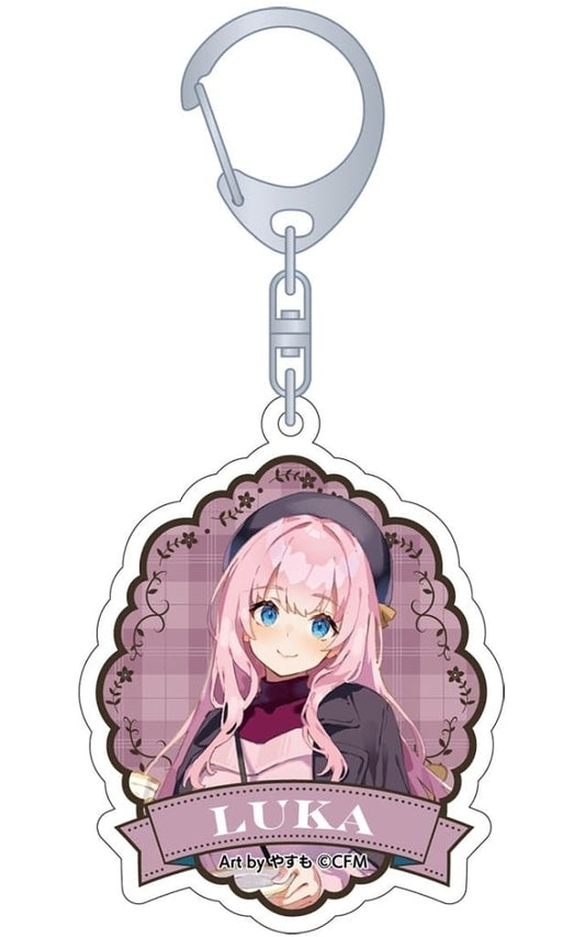 Megurine Luka Hologram Acrylic Keychain - Hatsune Miku (VOCALOID) Series - Movic - Approx. 6.5 x 5 cm - Pre-owned