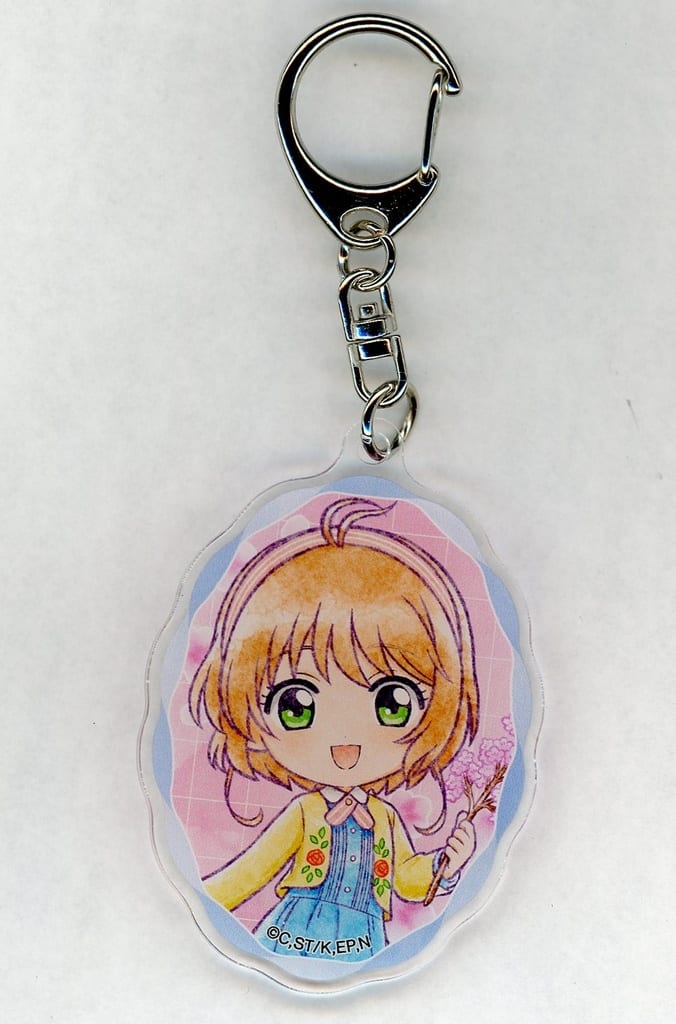 Sakura Kinomoto (Up) Acrylic Keychain - JR Central × Cardcaptor Sakura Clear Card Arc "Sakura's Spring Kyoto Trip" Trading Chibi Character Everyone Traveling ver. (ARMA BIANCA) Approx. 6.5 cm Pre-owned