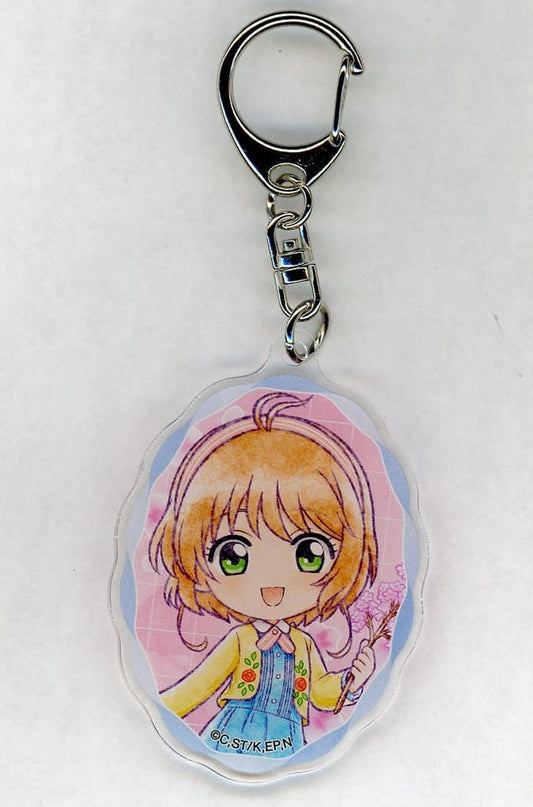 Sakura Kinomoto (Up) Acrylic Keychain - JR Central × Cardcaptor Sakura Clear Card Arc "Sakura's Spring Kyoto Trip" Trading Chibi Character Everyone Traveling ver. (ARMA BIANCA) Approx. 6.5 cm Pre-owned