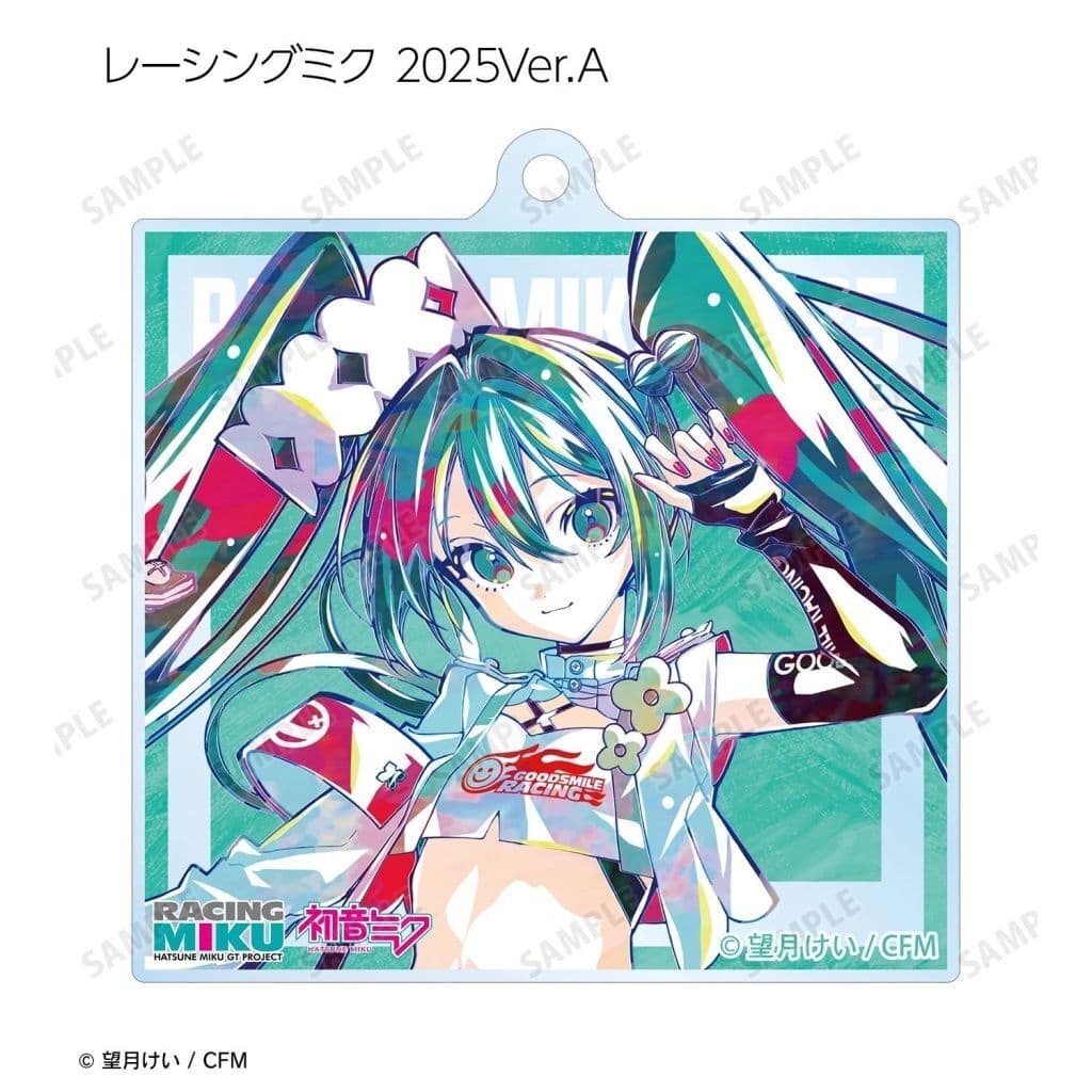 Racing Miku 2025 Ver. (A) Ani-Art Trading Acrylic Keychain - Hatsune Miku GT Project by ARMA BIANCA - Approx. 65 x 63 mm (Pre-owned)