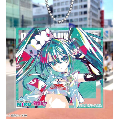 Racing Miku 2025 Ver. (A) Ani-Art Trading Acrylic Keychain - Hatsune Miku GT Project by ARMA BIANCA - Approx. 65 x 63 mm (Pre-owned)