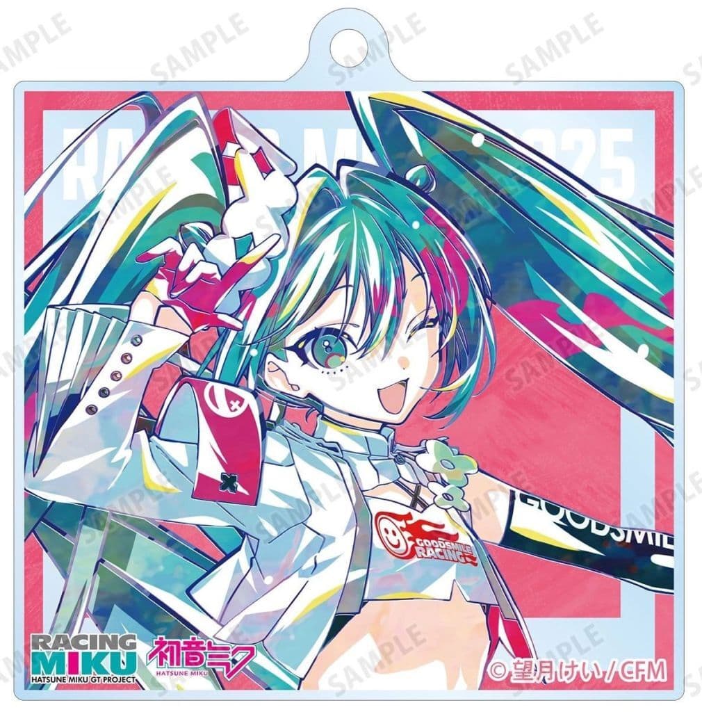 Racing Miku 2025 Ver. (B) Acrylic Keychain - Hatsune Miku GT Project Trading Ani-Art by ARMA BIANCA - Approx. 65 x 63 mm (Pre-owned)