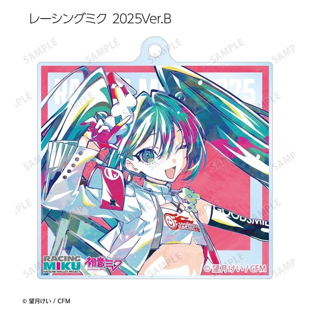 Racing Miku 2025 Ver. (B) Acrylic Keychain - Hatsune Miku GT Project Trading Ani-Art by ARMA BIANCA - Approx. 65 x 63 mm (Pre-owned)
