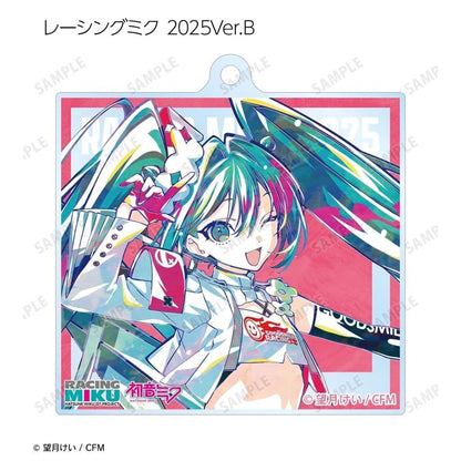 Racing Miku 2025 Ver. (B) Acrylic Keychain - Hatsune Miku GT Project Trading Ani-Art by ARMA BIANCA - Approx. 65 x 63 mm (Pre-owned)