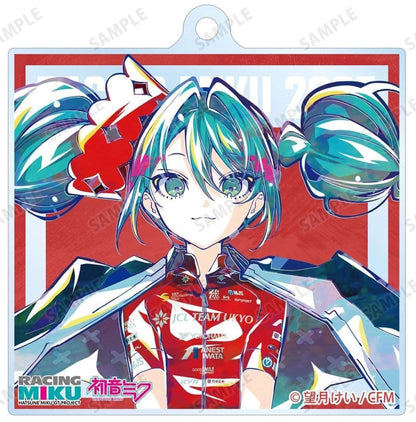 Racing Miku 2025 Ver. Acrylic Keychain - Hatsune Miku GT Project Trading Ani-Art (ARMA BIANCA) Approx. 65 x 63 mm - Pre-owned