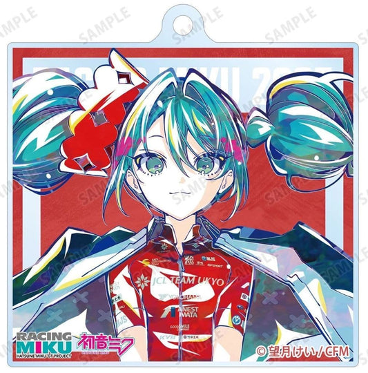 Racing Miku 2025 Ver. Acrylic Keychain - Hatsune Miku GT Project Trading Ani-Art (ARMA BIANCA) Approx. 65 x 63 mm - Pre-owned