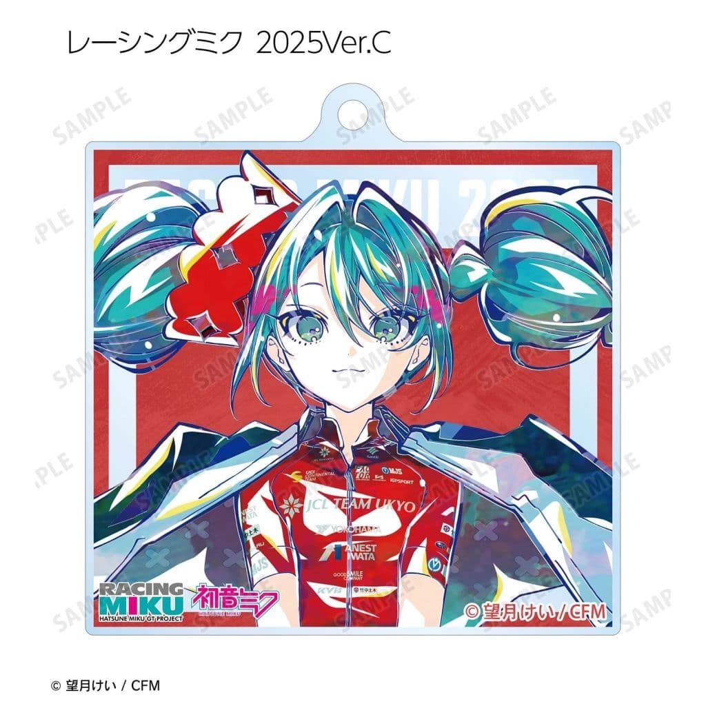 Racing Miku 2025 Ver. Acrylic Keychain - Hatsune Miku GT Project Trading Ani-Art (ARMA BIANCA) Approx. 65 x 63 mm - Pre-owned