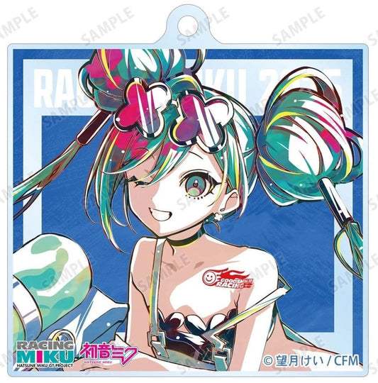 Racing Miku 2025 Ver. (E) Ani-Art Trading Acrylic Keychain - ARMA BIANCA, Approx. 65 x 63 mm (Pre-owned)
