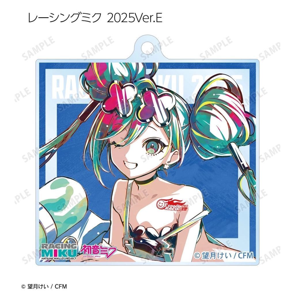Racing Miku 2025 Ver. (E) Ani-Art Trading Acrylic Keychain - ARMA BIANCA, Approx. 65 x 63 mm (Pre-owned)