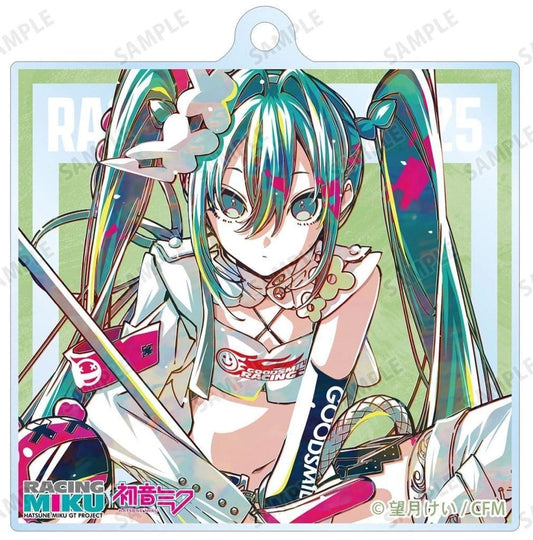 Racing Miku 2025 Ver. (G) Ani-Art Trading Acrylic Keychain - ARMA BIANCA - Approx. 65 x 63 mm - Pre-owned