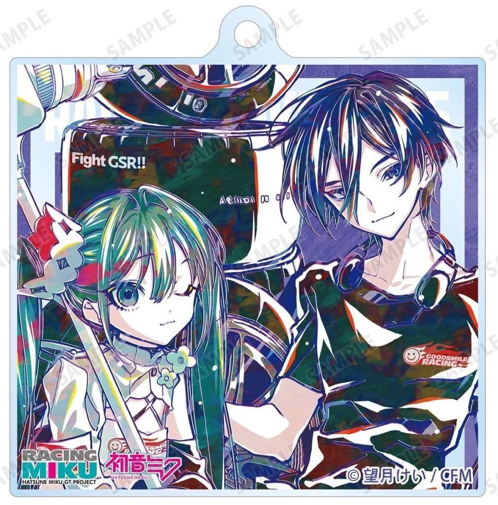 Racing Miku 2025 Ver. (K) Ani-Art Trading Acrylic Keychain - ARMA BIANCA - Approx. 65 x 63 mm (Pre-owned)