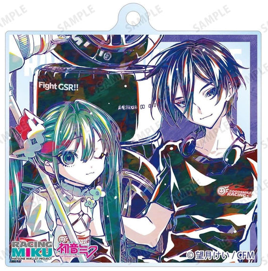 Racing Miku 2025 Ver. (K) Ani-Art Trading Acrylic Keychain - ARMA BIANCA - Approx. 65 x 63 mm (Pre-owned)