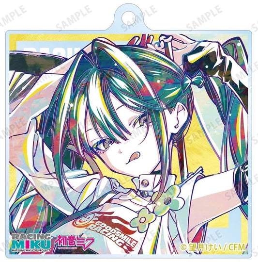 Racing Miku 2025 Ver. Acrylic Keychain - Trading Ani-Art Acrylic Keyholder (ARMA BIANCA) Approx. 65 x 63 mm Pre-owned