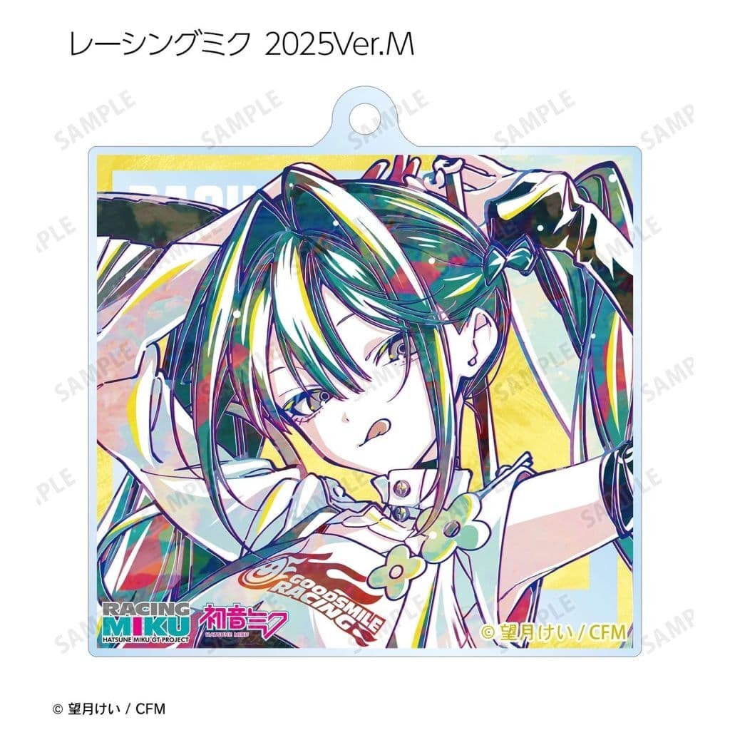 Racing Miku 2025 Ver. Acrylic Keychain - Trading Ani-Art Acrylic Keyholder (ARMA BIANCA) Approx. 65 x 63 mm Pre-owned