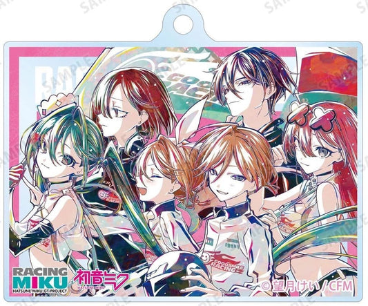 Racing Miku 2025 Ver. (N) Trading Ani-Art Acrylic Keychain - ARMA BIANCA - Approx. 65 x 63 mm - Pre-owned