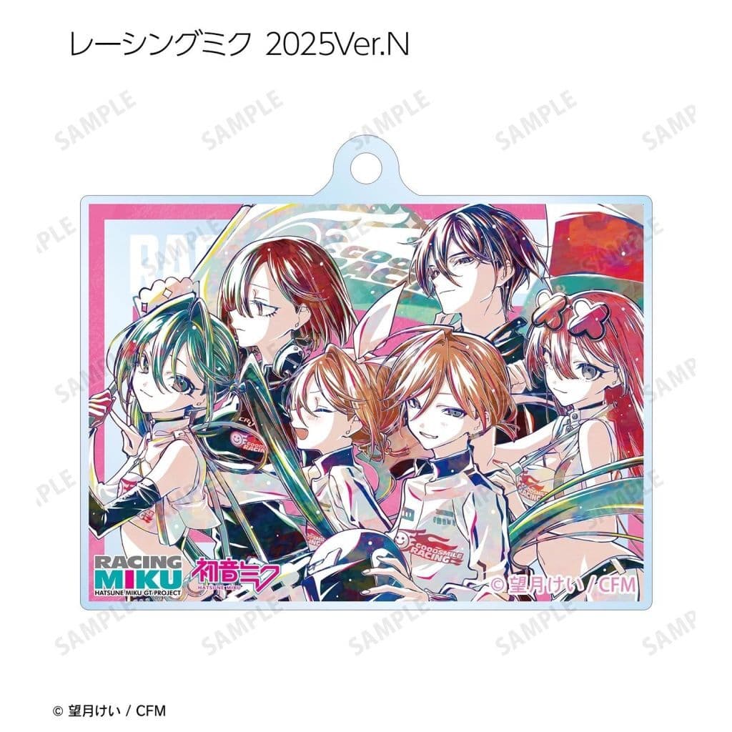 Racing Miku 2025 Ver. (N) Trading Ani-Art Acrylic Keychain - ARMA BIANCA - Approx. 65 x 63 mm - Pre-owned