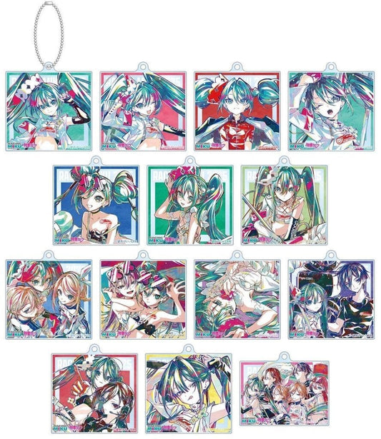 Racing Miku GT Project Ani-Art Acrylic Keychain Full 14-Piece Set (Approx. 65 x 63 mm) - Pre-owned