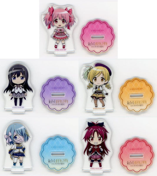 Puella Magi Madoka Magica: Walpurgisnacht Mini Acrylic Stand Full Set (5pcs) - Aniplex Lottery G Prize - Approx. 60 mm - Pre-owned
