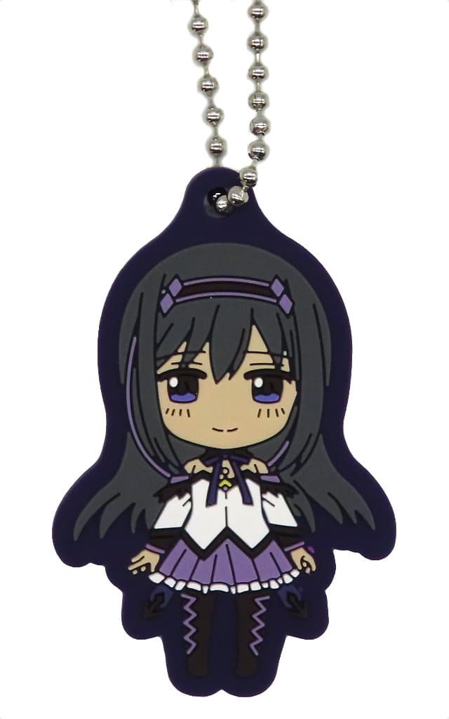 Homura Akemi Rubber Charm - Aniplex Kuji Puella Magi Madoka Magica: Walpurgisnacht Movie H Prize (Approx. 65 mm, Pre-owned)