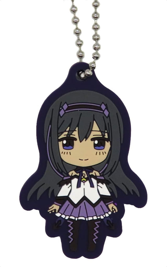 Homura Akemi Rubber Charm - Aniplex Kuji Puella Magi Madoka Magica: Walpurgisnacht Movie H Prize (Approx. 65 mm, Pre-owned)