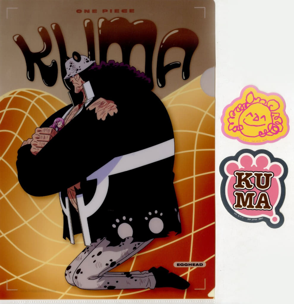 Bartholomew Kuma Clear File & Sticker Set One Piece I Prize