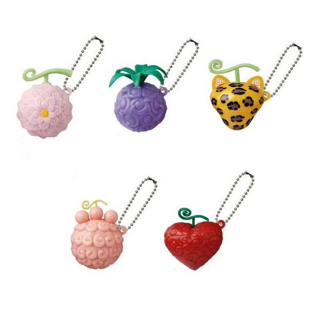 One Piece Devil Fruit Light Collection 2 - Complete Set of 5 Keychain Lights (Bandai, Approx. 5.3 cm) - Pre-owned