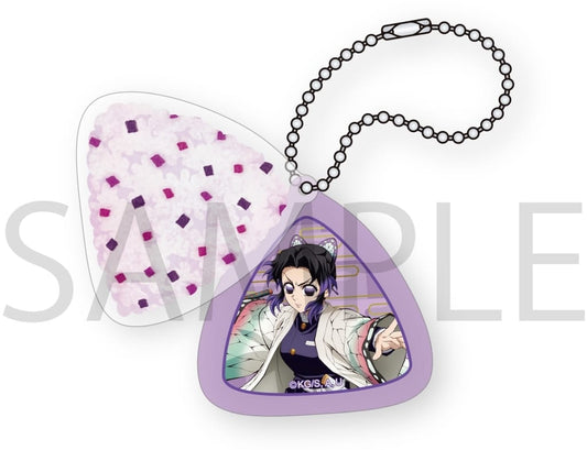Shinobu Kocho Double-Slide Onigiri Acrylic Keychain - Movic, Approx. 4.5 x 4.5 cm (Pre-owned) - Demon Slayer: Kimetsu no Yaiba