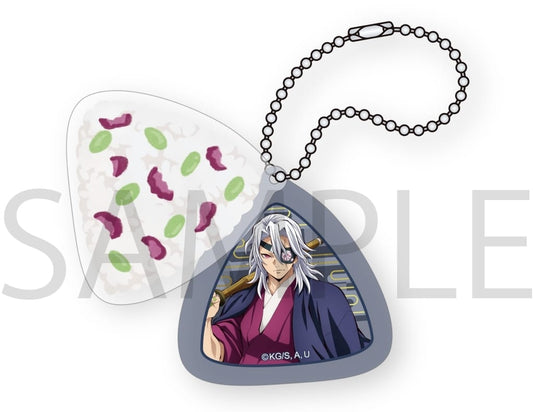Tengen Uzui Acrylic Keychain - Onigiri Slide Double-Layer Approx. 4.5 x 4.5 cm (Movic) - Demon Slayer: Kimetsu no Yaiba