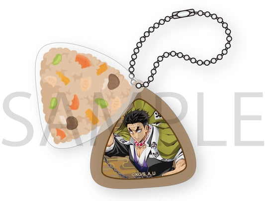 Gyomei Himejima Sliding Onigiri 2-Layer Acrylic Keychain - Demon Slayer: Kimetsu no Yaiba - Approx. 4.5 x 4.5 cm - (Movic)