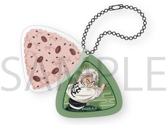 Sanemi Shinazugawa Sliding Onigiri Double-Layer Acrylic Keychain - Demon Slayer: Kimetsu no Yaiba (Movic, Approx. 4.5 x 4.5 cm)