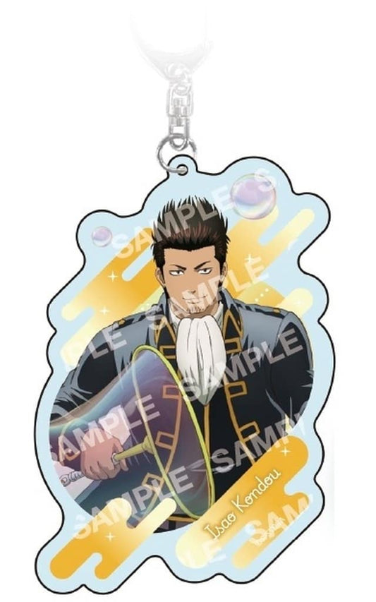 Isao Kondo Acrylic Keychain - Gintama Shabondama Collection (Approx. 60 x 90 mm, POMMOP / Showa Note, Pre-owned)
