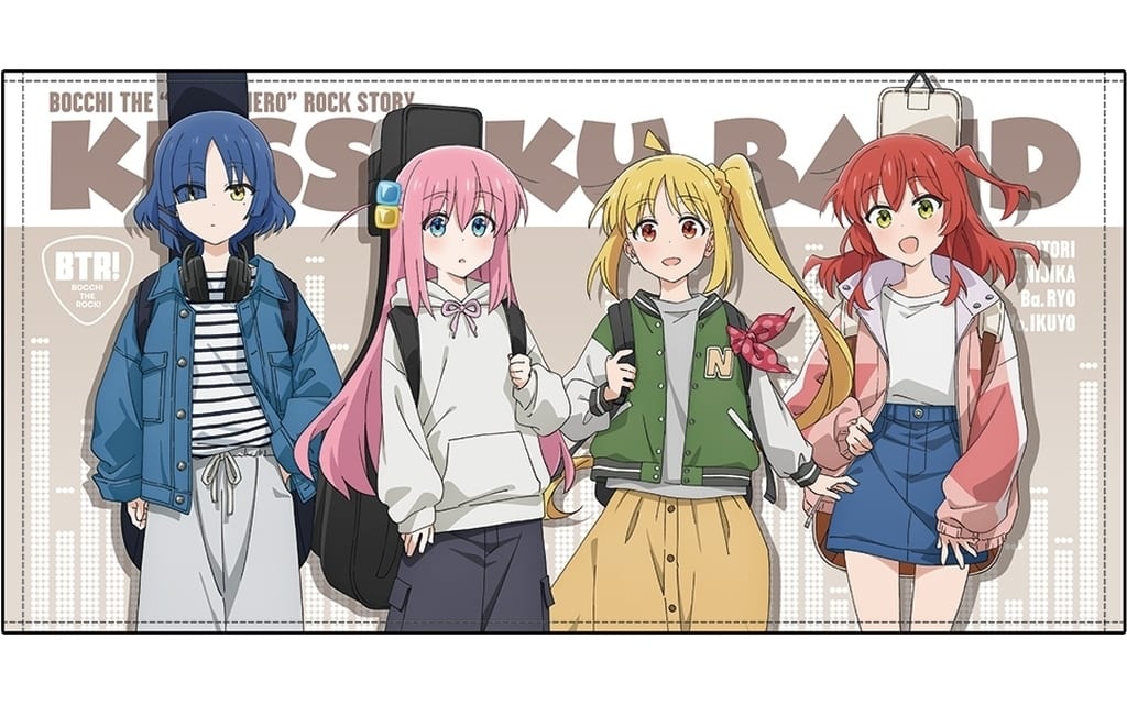 Bocchi the Rock! Kessoku Band Approx. 120 x 60 cm Big Towel Street Fashion Ver.