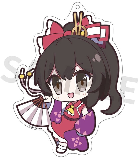 Reimu Hakurei Acrylic Keychain — Touhou Project Gensou Kuukan Ver. (Yurutto Touhou) by Izanagi — Approx 90×90mm — Pre-owned