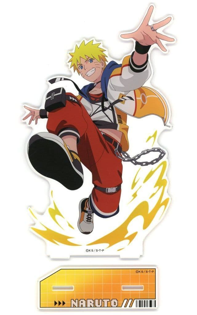 Naruto Uzumaki BIG Parkour Acrylic Stand - Naruto Shippuden AnimeJapan 2026 Goods (Kamio Japan) - Approx. 240 x 180 x 3 mm - Pre-owned