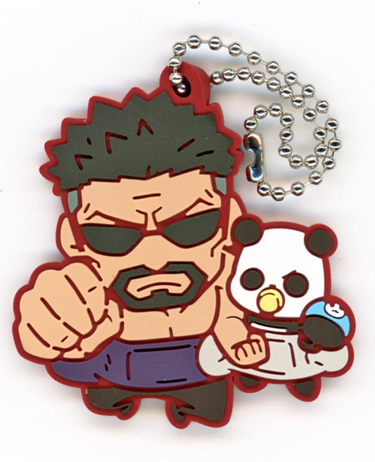 Panda & Masamichi Yaga Rubber Mascot Keychain - Jujutsu Kaisen Culling Game Character Banchoukou Rubber Mascot - Stand Stones - Approx. 54 mm (Pre-owned)