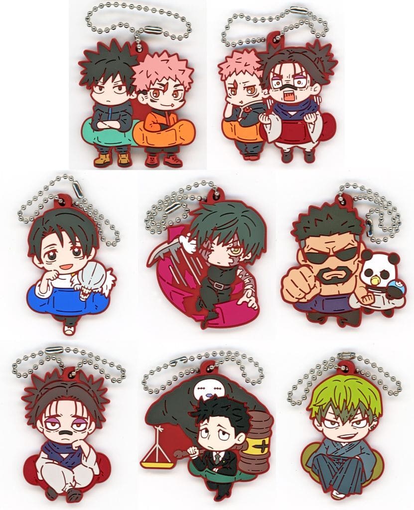 Jujutsu Kaisen Complete 8-Piece Rubber Mascot Set - Character Mascots (Approx. 54 mm) - Stand Stones - Complete 8-Piece Set