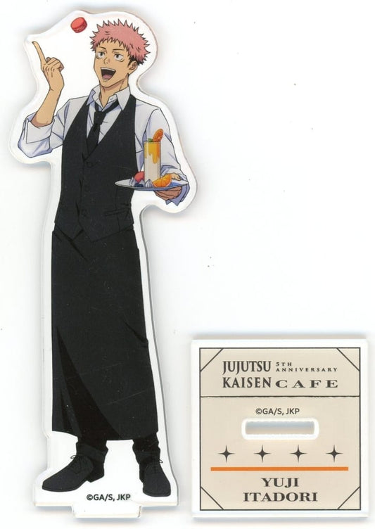 Yuji Itadori Acrylic Stand - Jujutsu Kaisen 5th Anniversary CAFE in Sweets Paradise - Approx. 143 mm (Pre-owned)