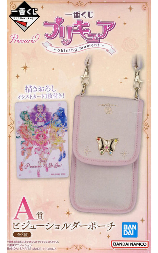 Yes! Precure 5 GoGo! Bijou Shoulder Pouch (Pink) - Ichiban Kuji Precure Shining Moment A Prize - Bandai Spirits - Approx. 18 cm (Pre-owned)