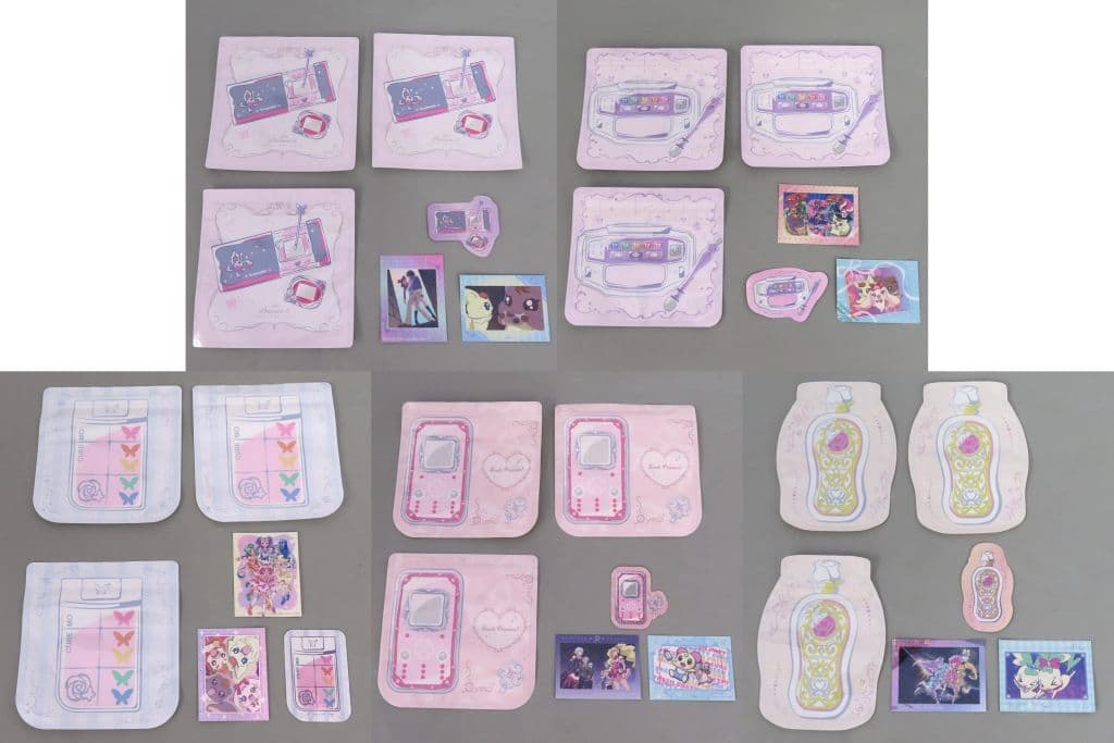 Ichiban Kuji Pretty Cure: Shining Moment H Prize Zipper Bags & Stickers - Complete 5-Item Set (Used) - BANDAI SPIRITS