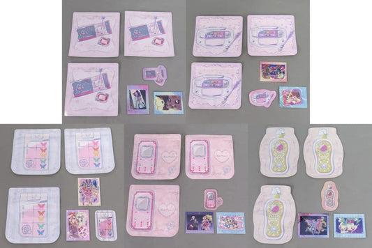 Ichiban Kuji Pretty Cure: Shining Moment H Prize Zipper Bags & Stickers - Complete 5-Item Set (Used) - BANDAI SPIRITS