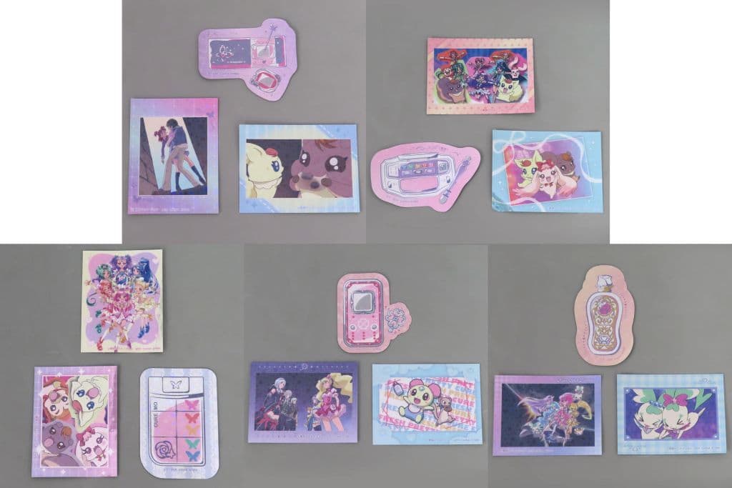 Ichiban Kuji Pretty Cure: Shining Moment H Prize Zipper Bags & Stickers - Complete 5-Item Set (Used) - BANDAI SPIRITS