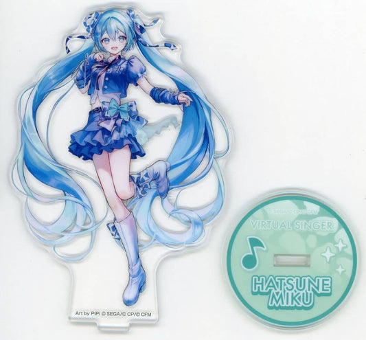 Hatsune Miku Acrylic Stand — Project Sekai: Colorful Stage! feat. Hatsune Miku × Lawson Collaboration (Approx. 160×100mm, Pre-owned)