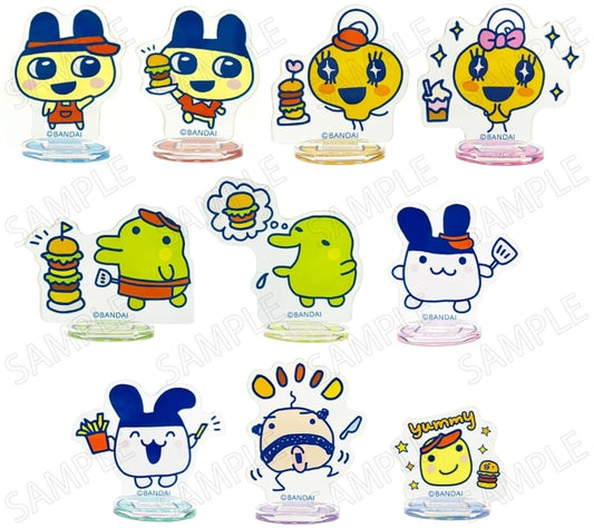 Tamagotchi Welcome Burger Mini Acrylic Stand Complete 10-Type Set