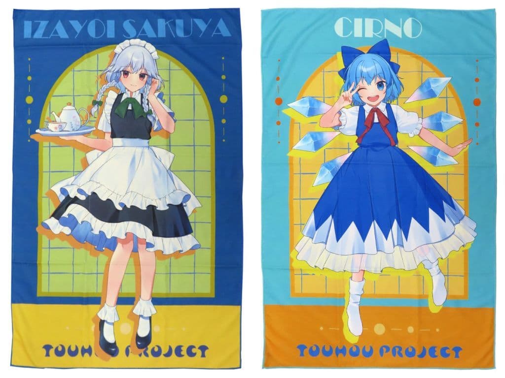 Touhou Project Vol.2 Large Towel Blanket Set (Sakuya Izayoi & Cirno) 80×80cm - Eiko - Pre-owned