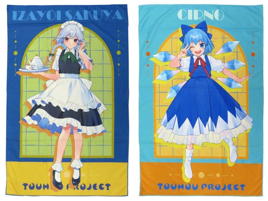 Touhou Project Vol.2 Large Towel Blanket Set (Sakuya Izayoi & Cirno) 80×80cm - Eiko - Pre-owned