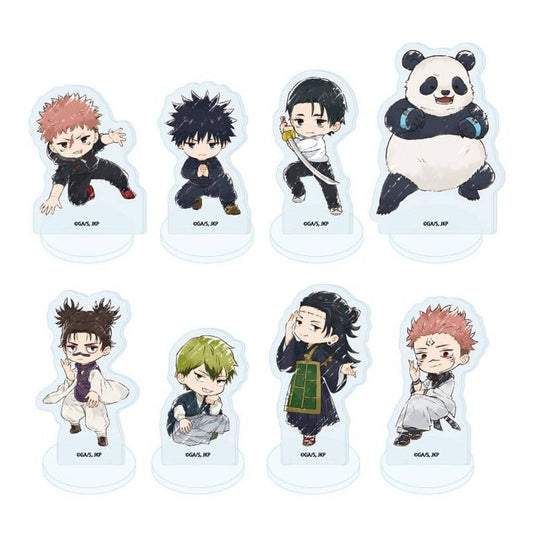 Jujutsu Kaisen GraffArt Acrylic Petit Stand Full 8-Piece Set - A3 GraffArt Illustration Collection (Height Approx. 70 mm, Pre-owned)