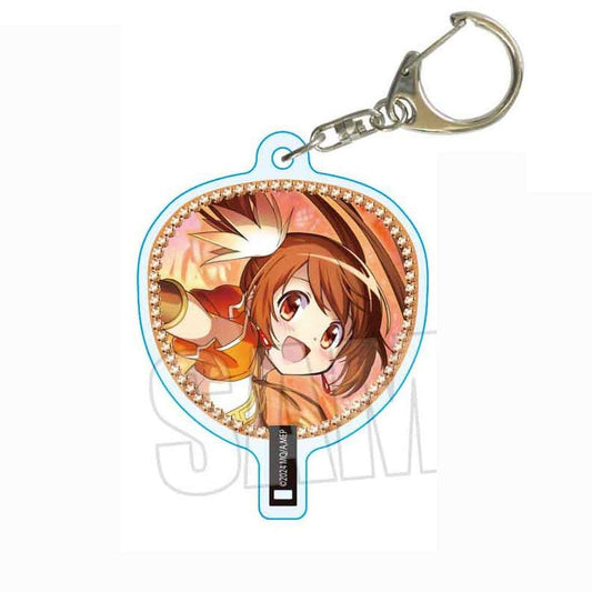 Tsuruno Yui Acrylic Uchiwa Keychain - Puella Magi Madoka Magica Magia Exedra - Bell House - Approx. 48 x 56 mm (Double-Sided)