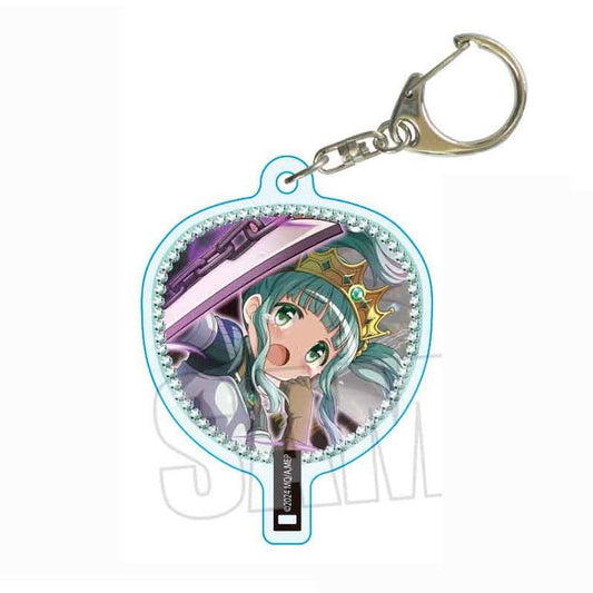 Sana Futaba Uchiwa Acrylic Keychain - Puella Magi Madoka Magica Magia Exedra - Belhouse - Acrylic Fan Key Holder Approx. 48 x 56 mm (Pre-owned)